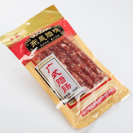 真空包装加工腊味农家腊肉肠 食品500克腊肠 生产批发广味腊肠